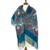 PAVLOVO POSAD RUSSIAN SHAWL 146x146 cm 57x57" 100% Wool Scarf Wrap Silk Fringe 1671-13