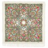 PAVLOVO POSAD RUSSIAN SHAWL 146x146 cm 57x57" 100% Wool Scarf Wrap Silk Fringe 1674-0