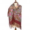PAVLOVO POSAD RUSSIAN SHAWL 146x146 cm 57x57" 100% Wool Scarf Wrap Silk Fringe 1674-6