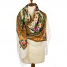 PAVLOVO POSAD RUSSIAN SHAWL 146x146 cm 57x57" 100% Wool Scarf Wrap Silk Fringe 1688-1