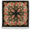 PAVLOVO POSAD RUSSIAN SHAWL 146x146 cm 57x57" 100% Wool Scarf Wrap Silk Fringe 1730-18