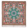 PAVLOVO POSAD RUSSIAN SHAWL 146x146 cm 57x57" 100% Wool Scarf Wrap Silk Fringe 1800-2