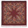 PAVLOVO POSAD RUSSIAN SHAWL 146x146 cm 57x57" 100% Wool Scarf Wrap Silk Fringe 782-6