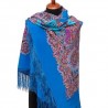 RUSSIAN PAVLOVO POSAD 100% SILK RUSSIA SHAWL SCARF WRAP SUMMER 130x130 cm 1429-13