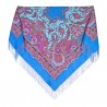 RUSSIAN PAVLOVO POSAD 100% SILK RUSSIA SHAWL SCARF WRAP SUMMER 130x130 cm 1429-13