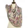 PAVLOVO POSAD PURE 100% SILK RUSSIAN SHAWL SCARF SUMMER DRESS WRAP 89 CM 1595-1