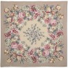 PAVLOVO POSAD PURE 100% SILK RUSSIAN SHAWL SCARF SUMMER DRESS WRAP 89 CM 1595-1