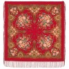 RUSSIAN PAVLOVO POSAD SHAWL 135x135cm SCARF ITALIAN 100% WOOL SILK FRINGE 1629-5