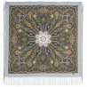 RUSSIAN PAVLOVO POSAD SHAWL 135x135cm SCARF ITALIAN 100%WOOL SILK FRINGE 1763-1