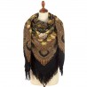 PAVLOVO POSAD RUSSIAN SHAWL 146x146 cm 57x57" 100% Wool Scarf Wrap Woolen Fringe 1186-19