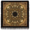 PAVLOVO POSAD RUSSIAN SHAWL 146x146 cm 57x57" 100% Wool Scarf Wrap Woolen Fringe 1186-19