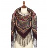 RUSSIAN PAVLOVO POSAD SHAWL 135x135cm SCARF ITALIAN 100%WOOL SILK FRINGE 1763-7