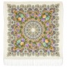 RUSSIAN PAVLOVO POSAD SHAWL 135x135cm SCARF ITALIAN 100%WOOL SILK FRINGE 1770-2