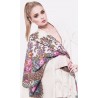 PAVLOVO POSAD RUSSIAN SHAWL 125x125 cm 49x49" 100% Wool Scarf Wrap 1428-3