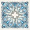 PAVLOVO POSAD RUSSIAN SHAWL 125x125 cm 49x49" 100% Wool Scarf Wrap 1428-4