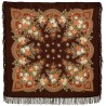 PAVLOVO POSAD RUSSIAN SHAWL 125x125 cm 49x49" 100% Wool Scarf Wrap Woolen Fringe 1019-17