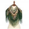 PAVLOVO POSAD RUSSIAN SHAWL 89x89 cm 35x35" 100% Wool Scarf Silk Fringe Wrap 1453-9a