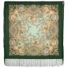 PAVLOVO POSAD RUSSIAN SHAWL 89x89 cm 35x35" 100% Wool Scarf Silk Fringe Wrap 1453-9a
