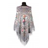 PAVLOVO POSAD RUSSIAN SHAWL 125x125 cm 49x49" 100% Wool Scarf Wrap 1437-1