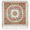 PAVLOVO POSAD RUSSIAN SHAWL 89x89 cm 35x35" 100% Wool Scarf Silk Fringe Wrap 1684-2
