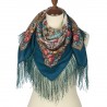 PAVLOVO POSAD RUSSIAN SHAWL 89x89 cm 35x35" 100% Wool Scarf Silk Fringe Wrap 1684-11