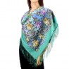 PAVLOVO POSAD RUSSIAN SHAWL 89x89 cm 35x35" 100% Wool Scarf Wrap 1808-9