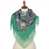 PAVLOVO POSAD RUSSIAN SHAWL 89x89 cm 35x35" 100% Wool Scarf Wrap 1808-9