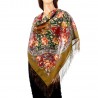PAVLOVO POSAD RUSSIAN SHAWL 89x89 cm 35x35" 100% Wool Scarf Wrap 1808-16