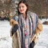 PAVLOVO POSAD RUSSIAN SHAWL 125x125 cm 49x49" 100% Wool Scarf Wrap 1437-1