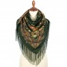 PAVLOVO POSAD RUSSIAN SHAWL 89x89 cm 35x35" 100% Wool Scarf Silk Fringe Wrap 1830-9