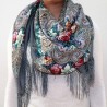 PAVLOVO POSAD RUSSIAN SHAWL 125x125 cm 49x49" 100% Wool Scarf Wrap 1437-1