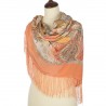 RUSSIAN PAVLOVO POSAD SHAWL 130x130 cm SCARF 100% SILK DRESS WRAP 1413-3