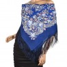 PAVLOVO POSAD RUSSIAN SHAWL 89x89 cm 35x35" 100% Wool Scarf Silk Fringe Wrap 737-14