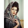 PAVLOVO POSAD RUSSIAN SHAWL 125x125 cm 49x49" 100% Wool Scarf Wrap 1437-1