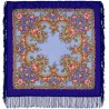AUTHENTIC PAVLOVO POSAD SHAWL RUSSIAN SCARF 100% WOOL KERCHIEF 89x89 cm 1264-14