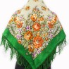 AUTHENTIC PAVLOVO POSAD SHAWL RUSSIAN SCARF 100% WOOL KERCHIEF 89x89 cm 1387-9
