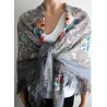 PAVLOVO POSAD RUSSIAN SHAWL 125x125 cm 49x49" 100% Wool Scarf Wrap 1437-1