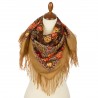 PAVLOVO POSAD RUSSIAN SHAWL 89x89 cm 35x35" 100% Wool Scarf Silk Fringe Wrap 1696-16