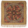 PAVLOVO POSAD RUSSIAN SHAWL 89x89 cm 35x35" 100% Wool Scarf Silk Fringe Wrap 1696-16