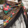 PAVLOVO POSAD RUSSIAN SHAWL 148x148 cm 58x58" 100% Wool Scarf Wrap 1401-18
