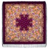 PAVLOVO POSAD RUSSIAN SHAWL 146x146 cm 57x57" 100% Wool Scarf Wrap Silk Fringe 1360-7
