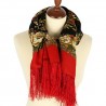 PAVLOVO POSAD RUSSIAN SHAWL 146x146 cm 57x57" 100% Wool Scarf Wrap Silk Fringe 1511-4