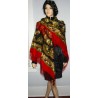 PAVLOVO POSAD RUSSIAN SHAWL 146x146 cm 57x57" 100% Wool Scarf Wrap Silk Fringe 1511-4