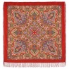 PAVLOVO POSAD RUSSIAN SHAWL 146x146 cm 57x57" 100% Wool Scarf Wrap Silk Fringe 1686-5