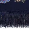 PAVLOVO POSAD RUSSIAN SHAWL 146x146 cm 57x57" 100% Wool Scarf Wrap Silk Fringe 1880-65
