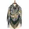 PAVLOVO POSAD RUSSIAN SHAWL 146x146 cm 57x57" 100% Wool Scarf Wrap Silk Fringe 1880-9