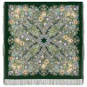 PAVLOVO POSAD RUSSIAN SHAWL 146x146 cm 57x57" 100% Wool Scarf Wrap Silk Fringe 1880-9