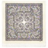 PAVLOVO POSAD RUSSIAN SHAWL 146x146 cm 57x57" 100% Wool Scarf Wrap Silk Fringe 1899-4