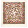 PAVLOVO POSAD RUSSIAN SHAWL 146x146 cm 57x57" 100% Wool Scarf Wrap Silk Fringe 1899-1