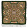 RUSSIAN PAVLOVO POSAD SHAWL 135x135cm SCARF ITALIAN 100%WOOL SILK FRINGE 1653-9